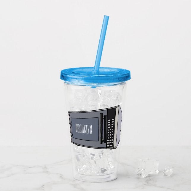 illustration av mikrovågans tecknad take away mugg (Baksida Ice)