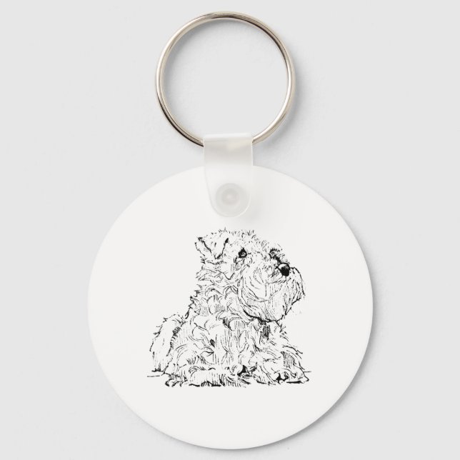 Illustration av miniatyr schnauzer nyckelring (Framsida)