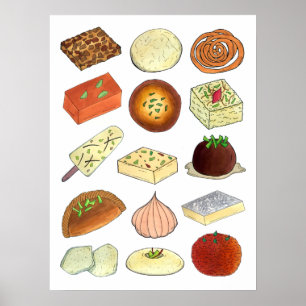 Illustration av Mithai Indian Sweets Confectionery Poster