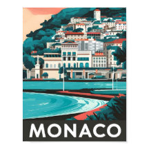 Illustration av Monaco Art Vintage resor