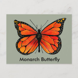 Illustration av monarch Butterfly på vykort