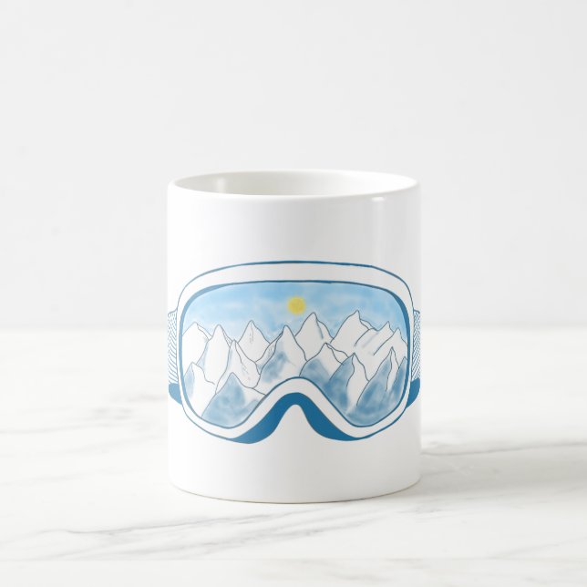 Illustration av Mountain Ski Goggles Kaffemugg (Center)