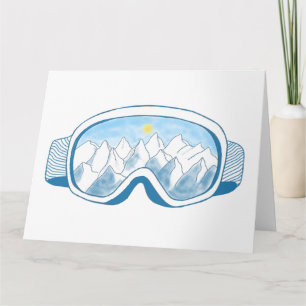 Illustration av Mountain Ski Goggles Kort