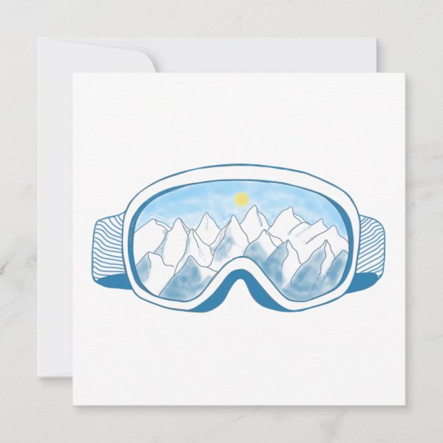 Illustration av Mountain Ski Goggles Kort (Framsida)