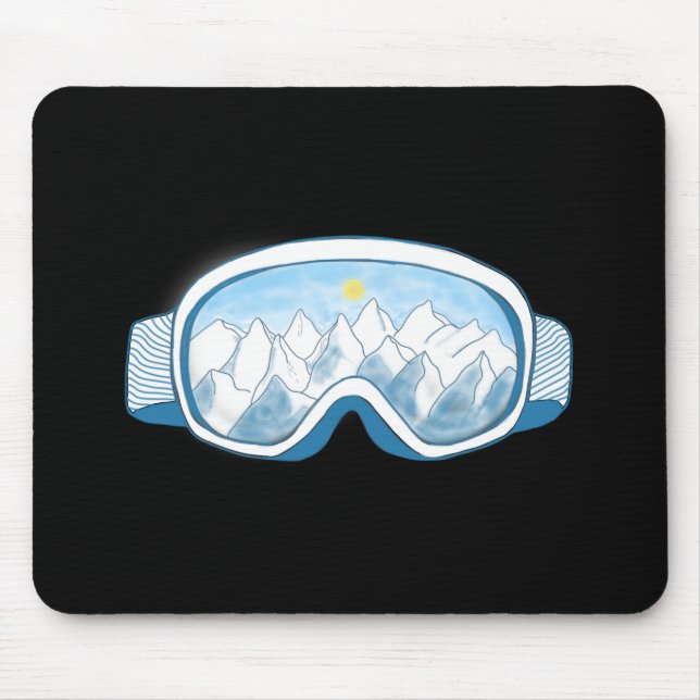 Illustration av Mountain Ski Goggles Musmatta (Framsidan)