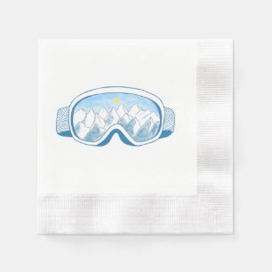 Illustration av Mountain Ski Goggles Pappersservett