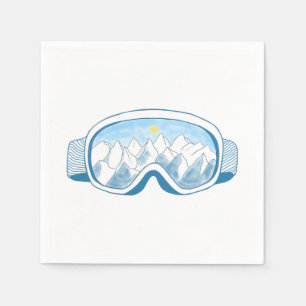 Illustration av Mountain Ski Goggles Pappersservett