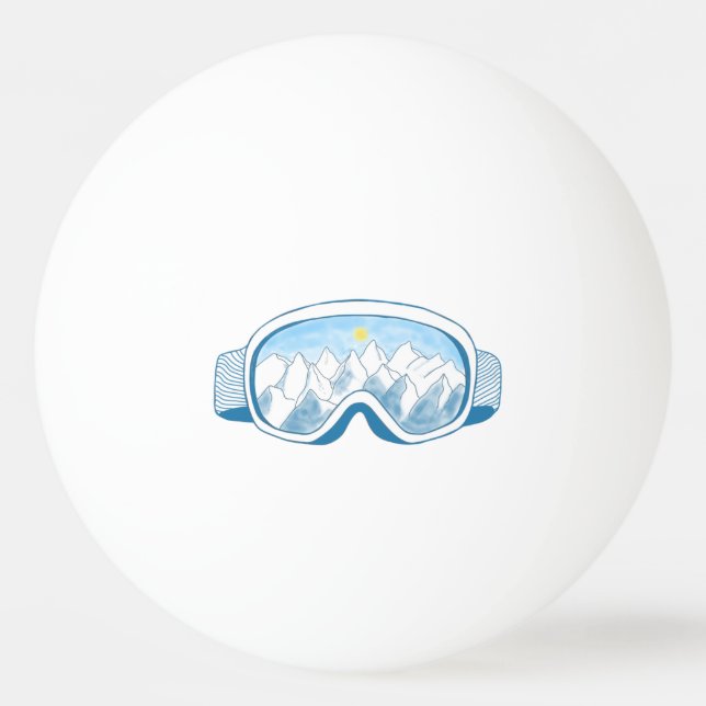 Illustration av Mountain Ski Goggles Pingisboll (Framsidan)