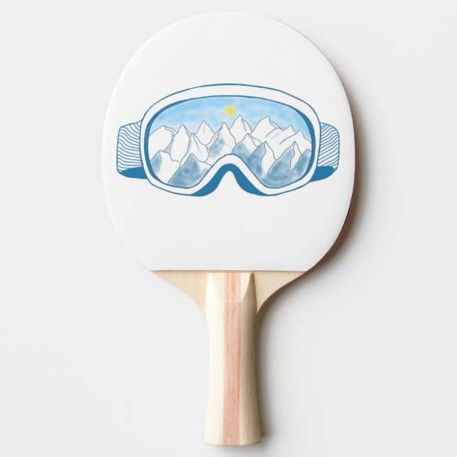 Illustration av Mountain Ski Goggles Pingisracket (Framsidan)