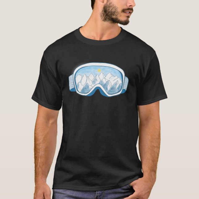 Illustration av Mountain Ski Goggles T Shirt (Framsida)