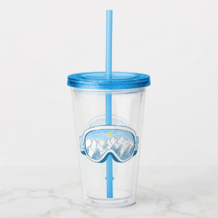 Illustration av Mountain Ski Goggles Take Away Mugg
