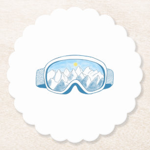 Illustration av Mountain Ski Goggles Underlägg Papper