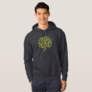Illustration av nasturtiumblomma Vintage natur Hoodie