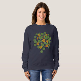 Illustration av nasturtiumblomma Vintage natur T Shirt