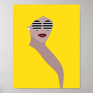 Illustration av Negativare rymden Mode Poster