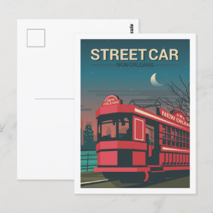 Illustration av New Orleans Louisiana Travel Ställ Vykort