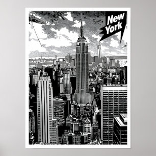 Illustration av New York United Stater Vintage res Poster