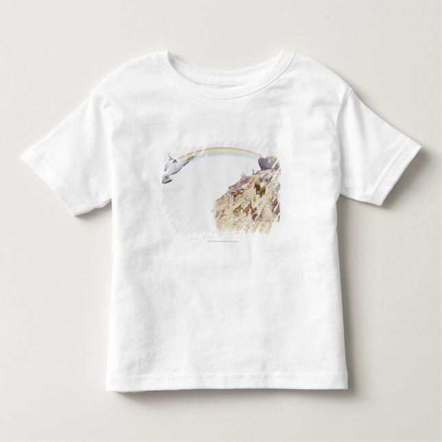 Illustration av Noahs ark med att lämna för djur T-shirt (Framsida)