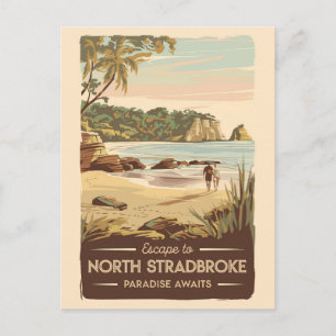 Illustration av North Stradbroke Island Australia Vykort