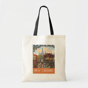 Illustration av ny Orleans-vintage Tygkasse