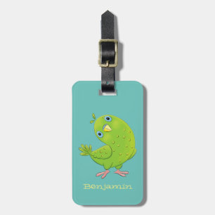illustration av nyfiken tecknad för paraketer för bagagebricka