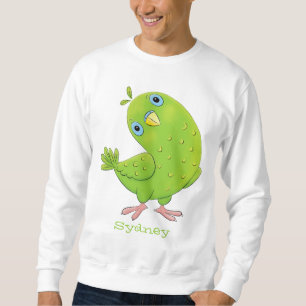 illustration av nyfiken tecknad för paraketer för lång ärmad tröja