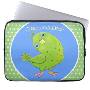 illustration av nyfiken tecknad för  paraketer för laptop fodral