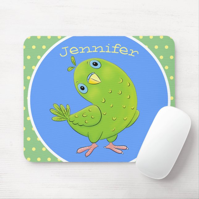 illustration av nyfiken tecknad för  paraketer för musmatta (Med mus)