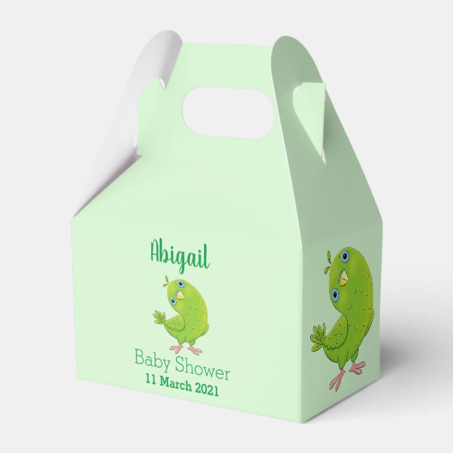 illustration av nyfiken tecknad för  paraketer för presentaskar (Framsidan Sidan)