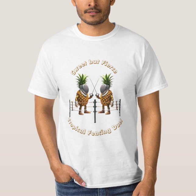 Illustration av nyttiggjord ananas t shirt (Framsida)