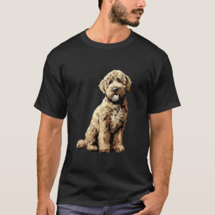 Illustration av Off White Lagotto Romagnolo Hund T Shirt