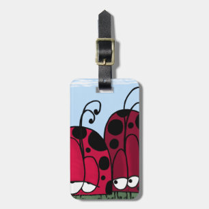 Illustration av oönskad Kärlek Ladybug Bagagebricka