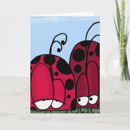 Illustration av oönskad Kärlek Ladybug Kort