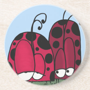 Illustration av oönskad Kärlek Ladybug Underlägg Sandsten