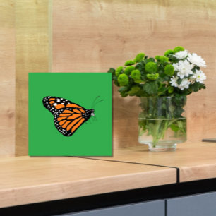 Illustration av Orange och Grönt för Monarch Butte Kakelplatta