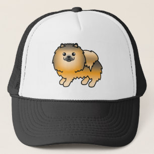 Illustration av orange sable Pomeranian Hund i Tec Keps