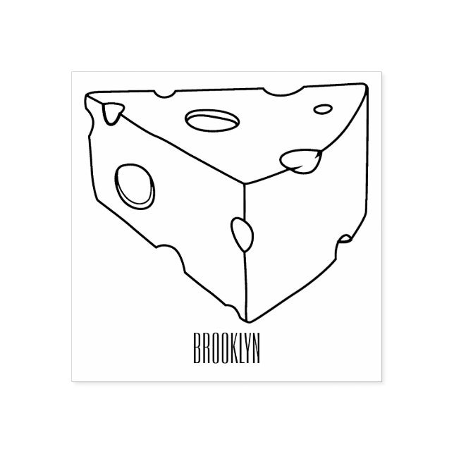 illustration av ostens tecknad stämpel (Tryck)