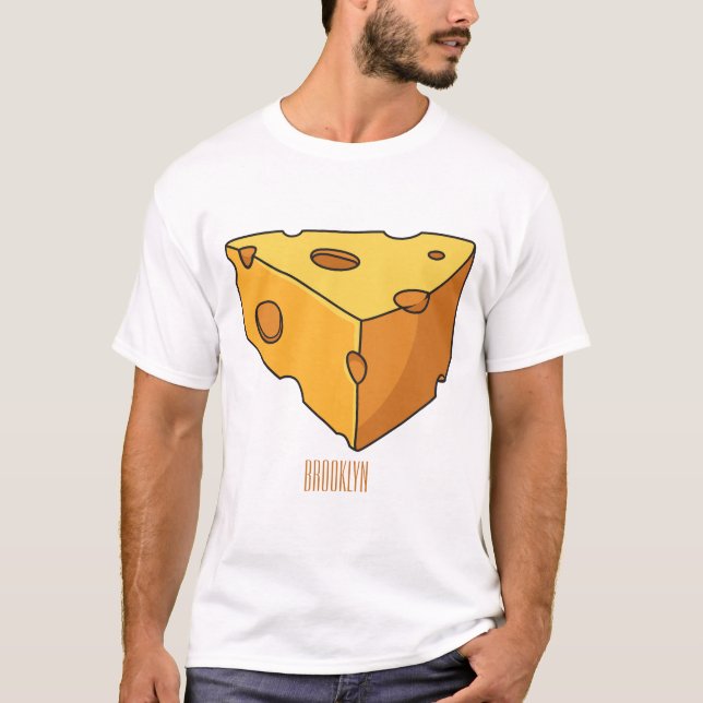 illustration av ostens tecknad t shirt (Framsida)