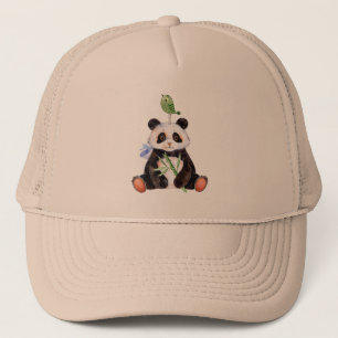 Illustration av Panda & Bird Watercolor Keps