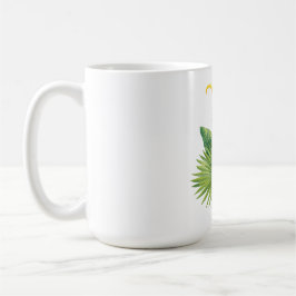 Illustration av papegoja kakadua kaffemugg