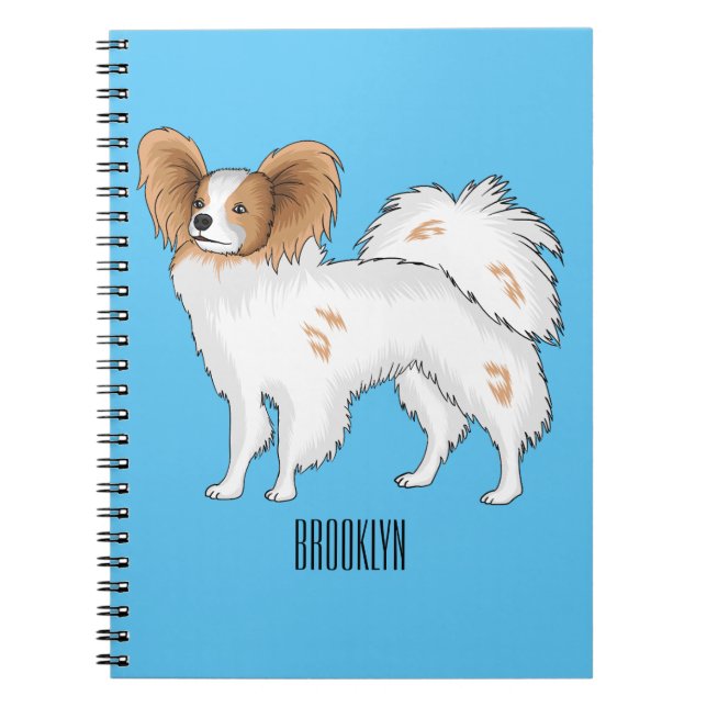 illustration av Papillons hund tecknad Anteckningsbok (Framsidan)