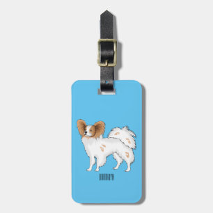 illustration av Papillons hund tecknad Bagagebricka