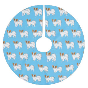 illustration av Papillons hund tecknad Julgransmatta Borstad Polyester