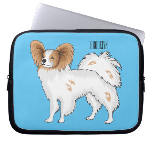 illustration av Papillons hund tecknad Laptop Fodral