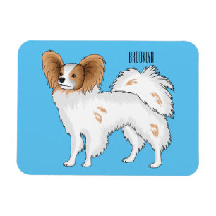 illustration av Papillons hund tecknad Magnet