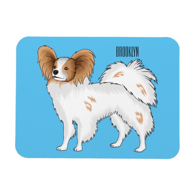 illustration av Papillons hund tecknad Magnet (Horisontell)