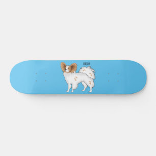 illustration av Papillons hund tecknad Mini Skateboard Bräda 18,5 Cm