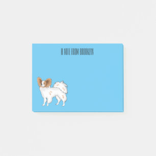 illustration av Papillons hund tecknad Post-it Block