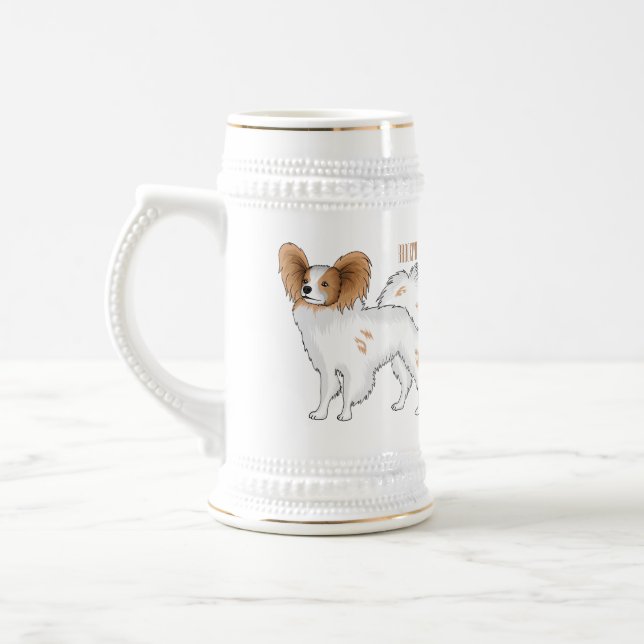 illustration av Papillons hund tecknad Sejdel (Vänster)