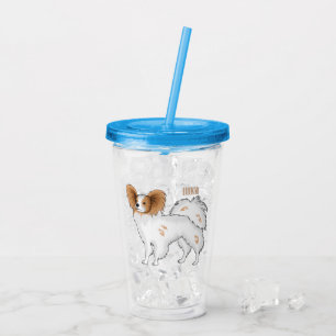 illustration av Papillons hund tecknad Take Away Mugg